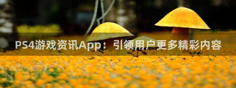 赢咖娱乐平台负责人：PS4游戏资讯App：引领用户更多精彩内