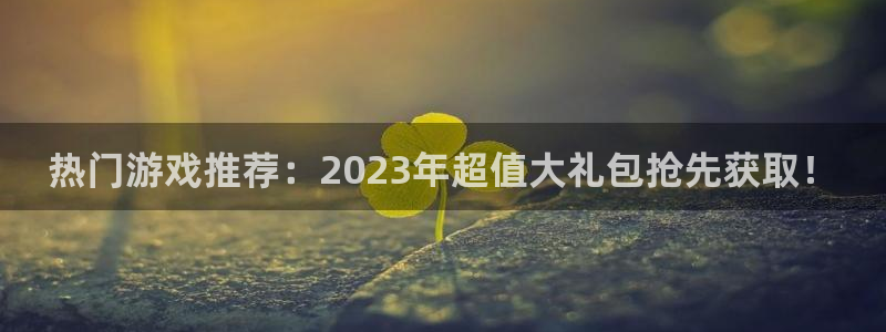 赢咖娱乐官方注册登录：热门游戏推荐：2023年超值大礼包抢先